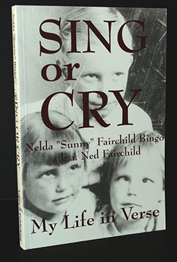 black and white picture of Sing or Cry soft cover book